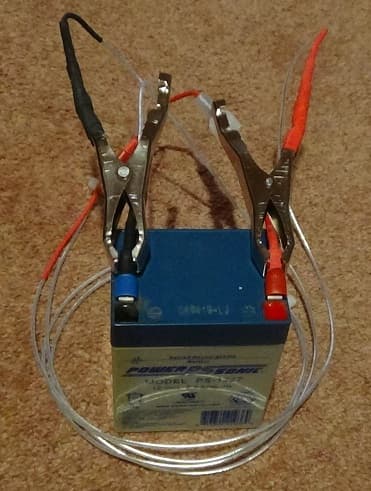 Battery with silver leads setup